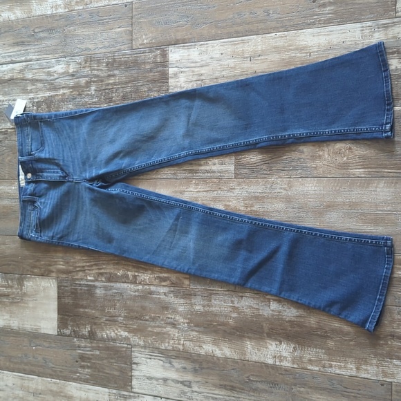 ABERCROMBIE & FITCH "High Rise Boot" bootcut jeans sz 6R / 28x33.33.25L NWT - Picture 2 of 9
